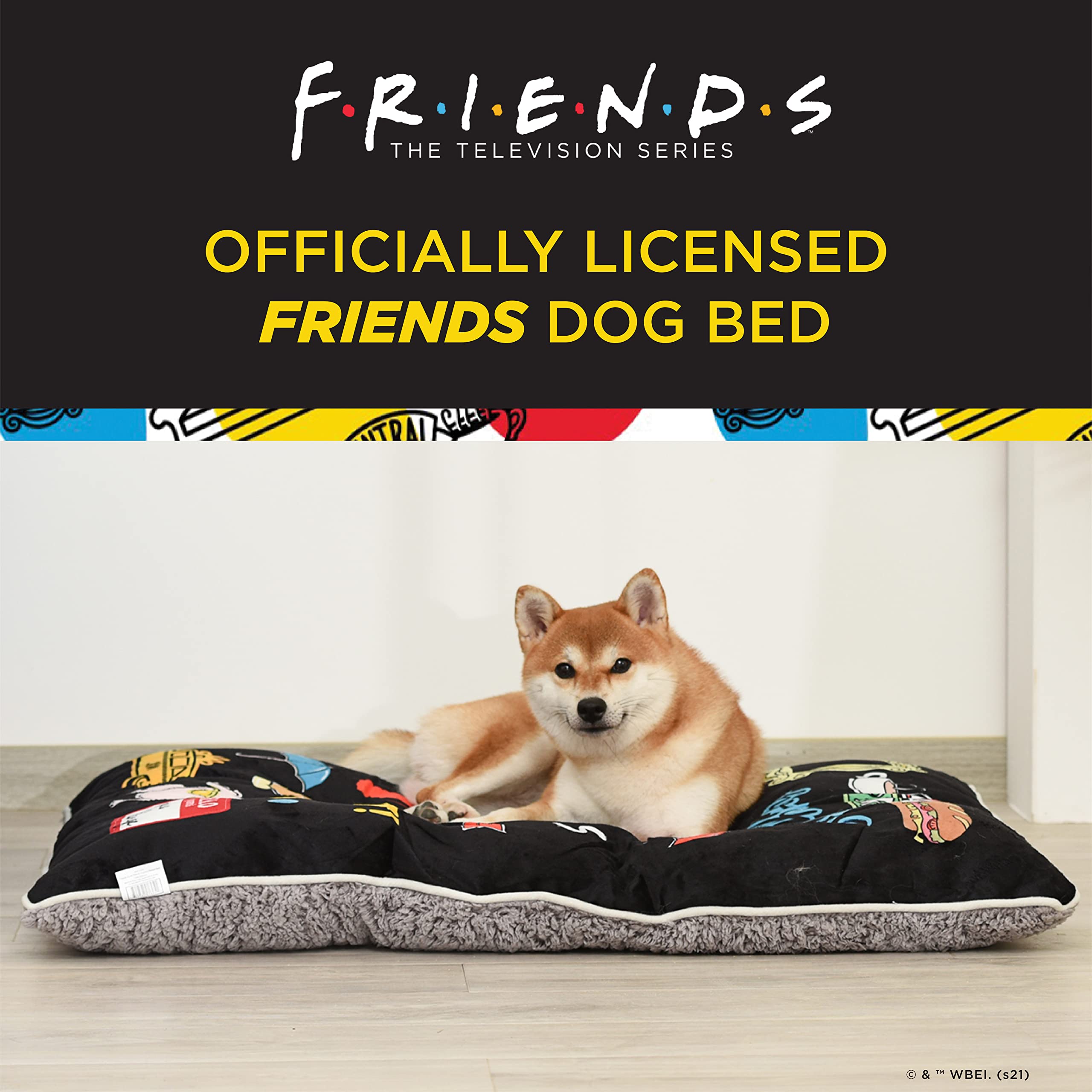 Friends Tv Show Napper Dog Bed | Durable Washable Plush Dog Mat From Warner Bros